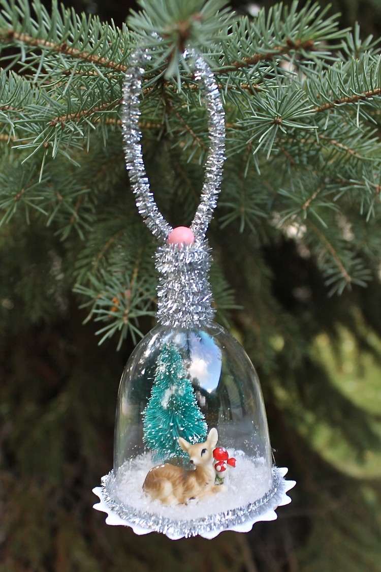 boules-Noël-verre-décoration-sapin-cloche-verre-sapin-biche