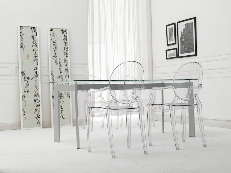 chaise-design-transparente-salle-manger-panneaux-japonais-photos