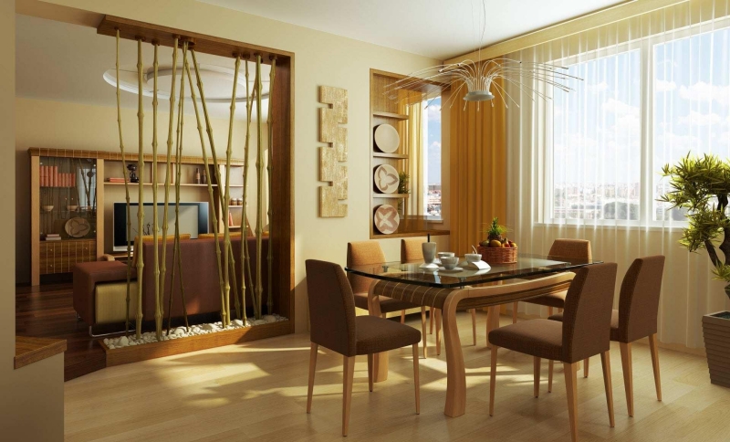chaises-salle-manger-bois-massif-tapissées-tissu-marron-talbe-assorite