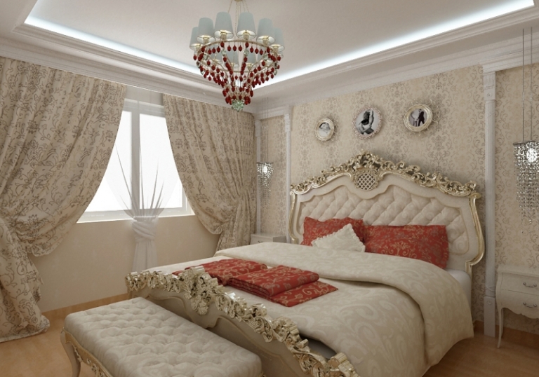 chambre-style-baroque-blanc-cassé-meubles-assortis