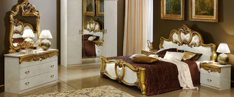 chambre-style-baroque-ivoire-mobilier-laqué-blanc-motifs-dorés