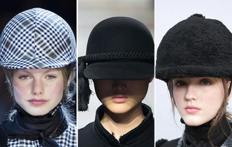 chapeau-femme-hiver-casque-carreaux-noir-pompons chapeau femme hiver