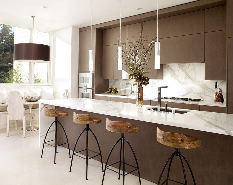 Coin repas cuisine astuces d'aménagement et photos cool Deco cuisine avec table intégrée