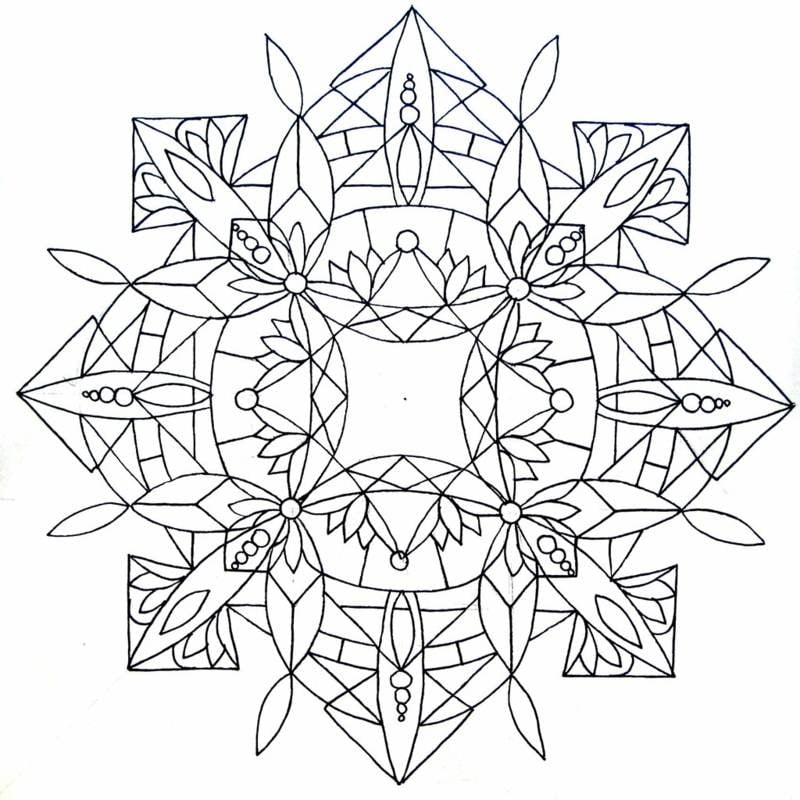 coloriage-imprimer-mandala-motifs-fleuris-