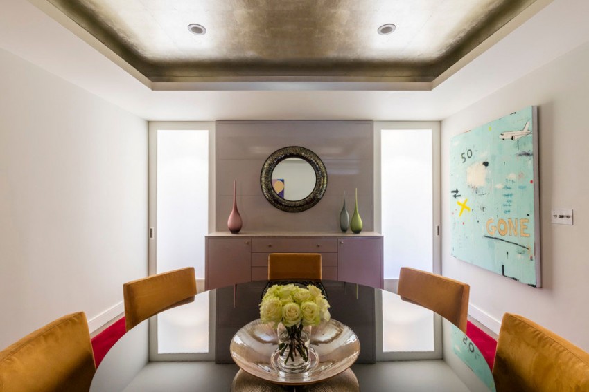 design d'intérieur coloré-salle-manger-rose-jaune