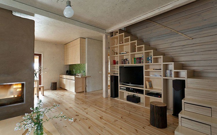Escalier bibliothèque pour tirer profit de chaque recoin à la maison Cage Escalier désign