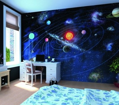 fresque-murale-chambre-enfant-garcon-theme-espace-planetes