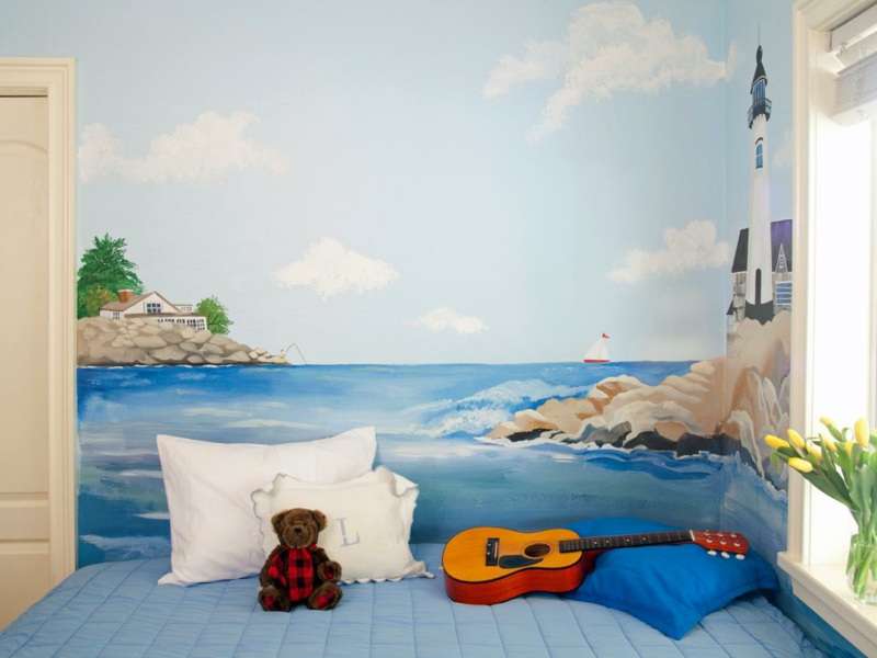 fresque-murale-chambre-enfant-paysage-marin-phare
