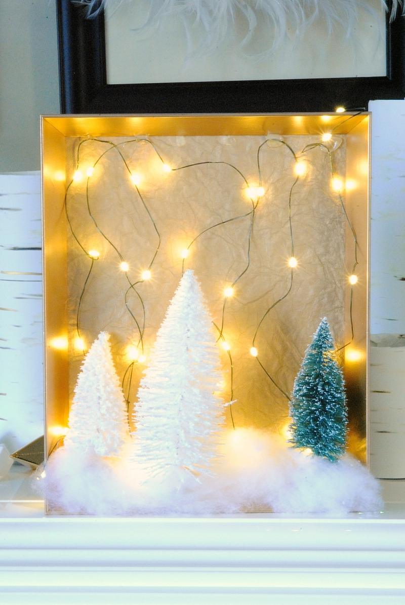 guirlande lumineuse Noël sapins-artificiels-coton