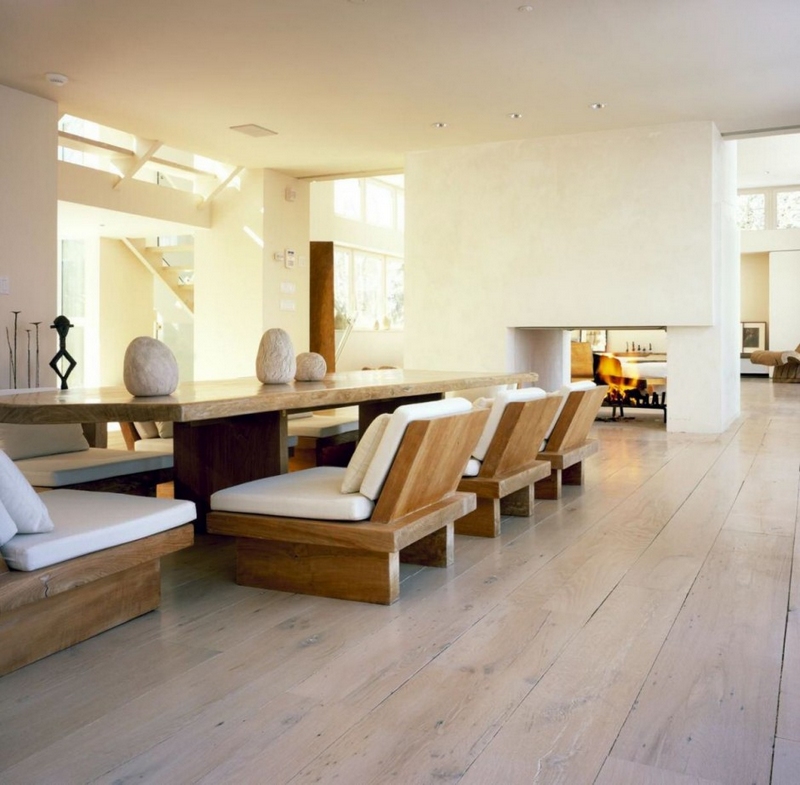 idée-deco-salon-ambiance-zen-plancher-bois-massif-meubles-blanc-bois