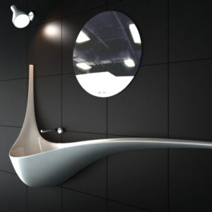 lavabo design italien original forme-aile-inhabituelle-Wing-Falper