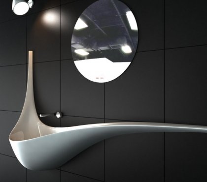 lavabo design italien original forme-aile-inhabituelle-Wing-Falper