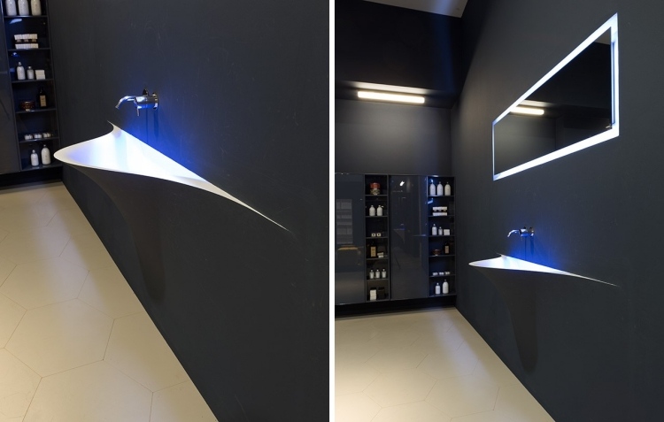 lavabo-design-italien-original-noir-blanc-éclirage-led-Silence