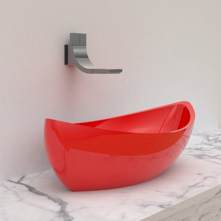 lavabo-design-original-vasque-rouge-laqué-forme-allongée-barque