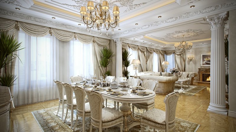 mobilier-baroque-bois-blanc-parquet-massif-plafond-fresques-blanc