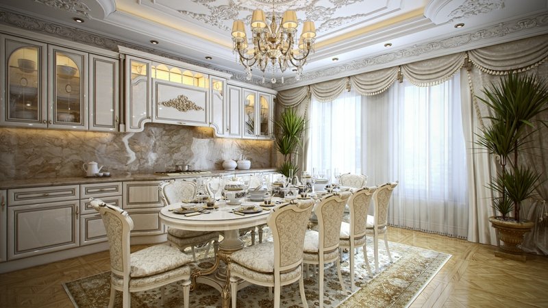 mobilier-baroque-bois-blanc-salle-manger
