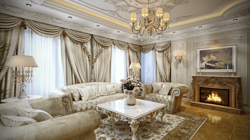mobilier-baroque-captonné-cuir-blanc-parquet-Versailles-tapis-assorti