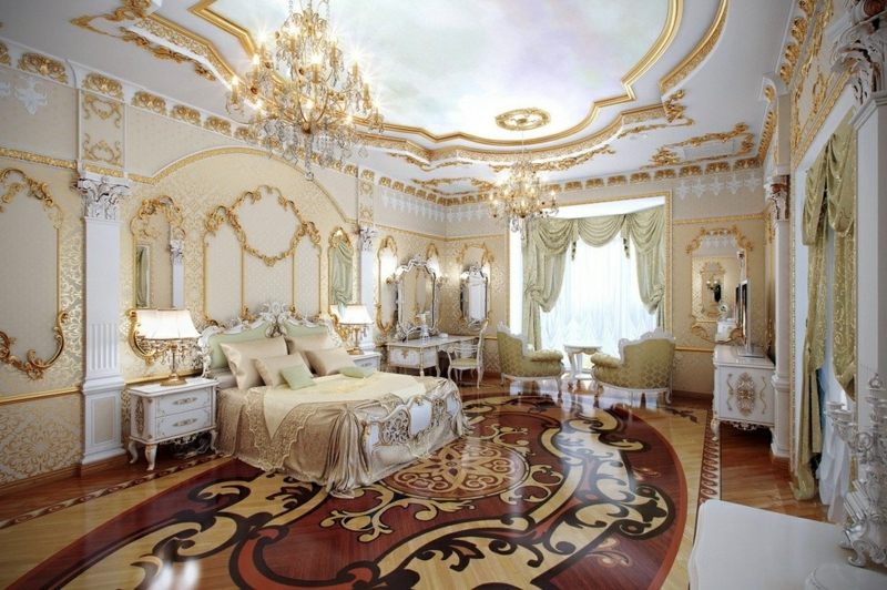 mobilier-baroque-chambre-coucher-parquet-incrustations-mobilier