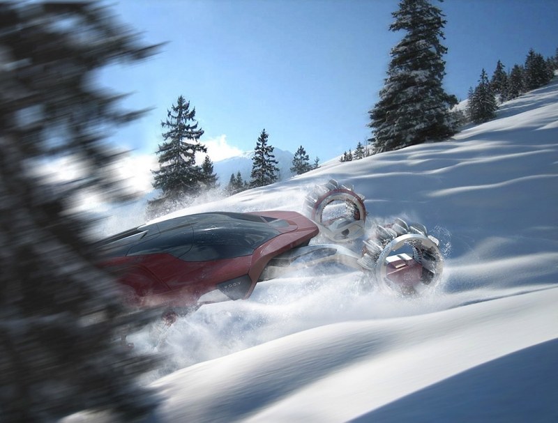 moto-neige-RDSV-espace-fermé-rouge