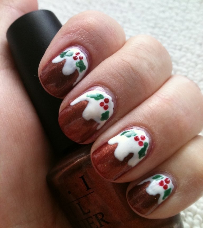 nail-art-Noel-pudding-anglais-vernis-métallisé-cuivre