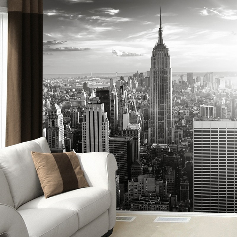 poster-mural-new-york-gratte-ciel-empire-state-building-salon poster mural New York