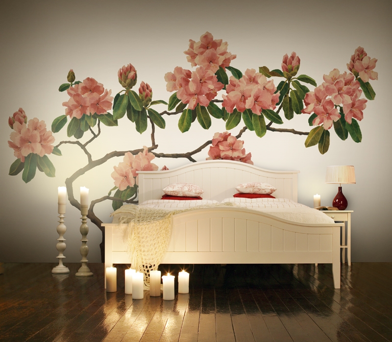poster-mural-xxl-blanc-motif-fleurs-roses-chambre-coucher