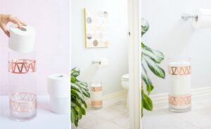 rangement-papier-toilette-diy-vase-verre-cylindrique-ruban-cuivre