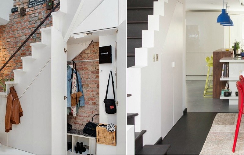 Rangement sous escalier et idées d'aménagement alternatif Rangement Escalier désign