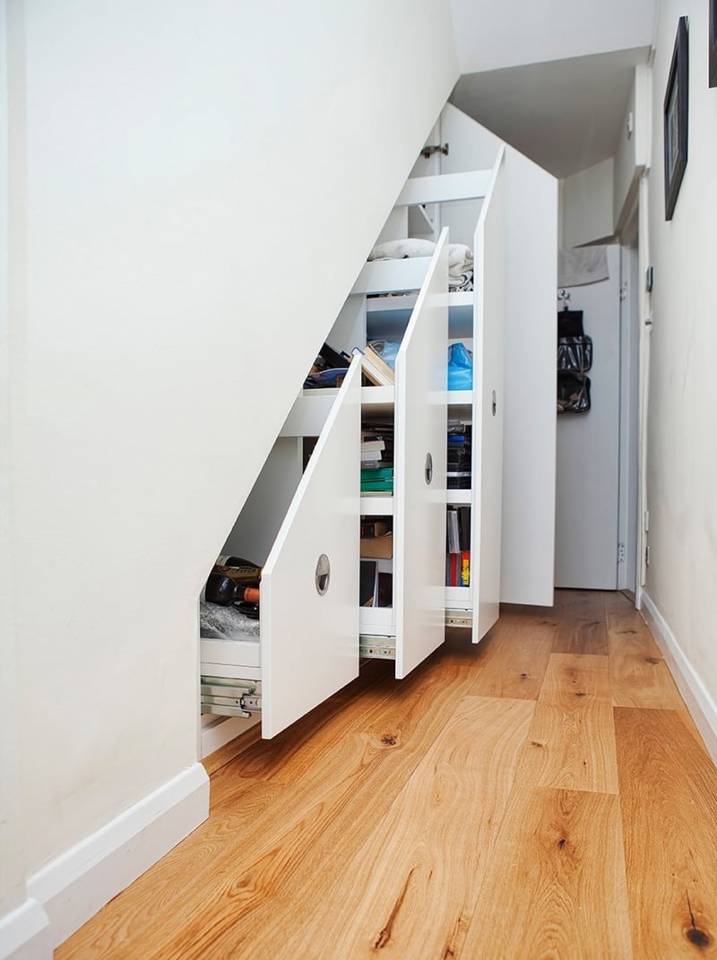 rangement-sous-escalier pratique Avar Furniture UK
