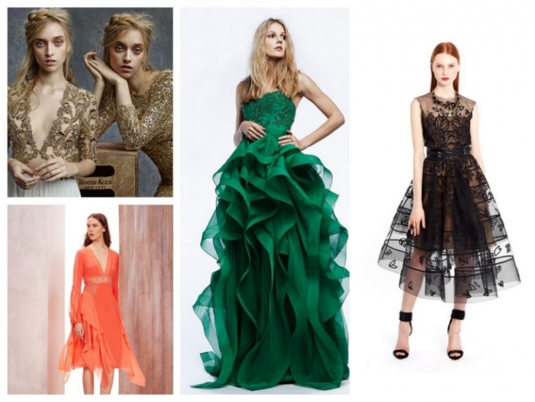 robe-nouvel-an-quatre-modèles-vert-orange-noir-doré