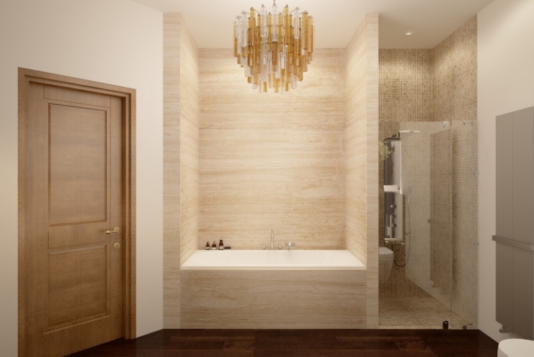 salle de bain travertin beige-pastel-sol-parquet-massif