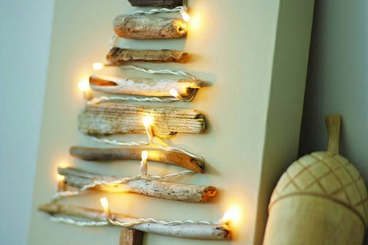 Sapin en bois flotté à faire soi-même : 50 sapins de Noël en bois
