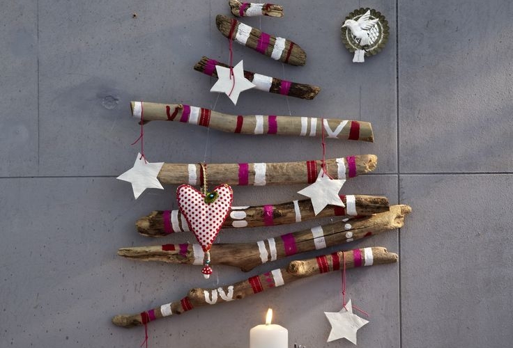 Sapin en bois flotté à faire soi-même : 50 sapins de Noël en bois
