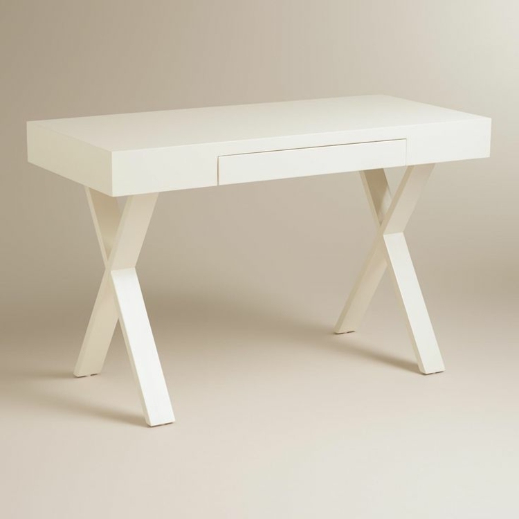 table-bureau-moderne-blanc-cassé-rangement-pieds-en-X