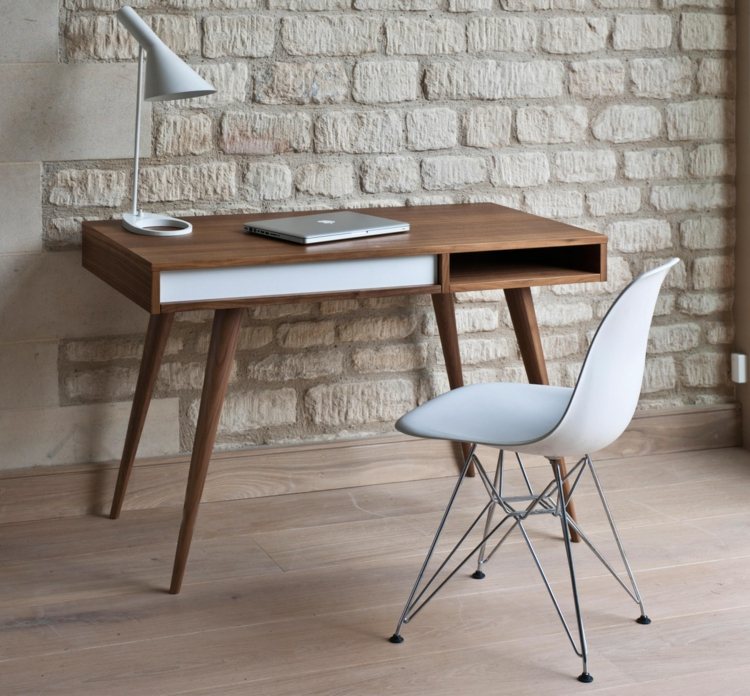 table-bureau-vintage-annnées-50-chaise-Eames-design-Tour-Eiffel