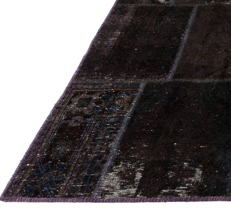 tapis-patchwork-noir-style-vintage-effet-usé-tendance-Ebru