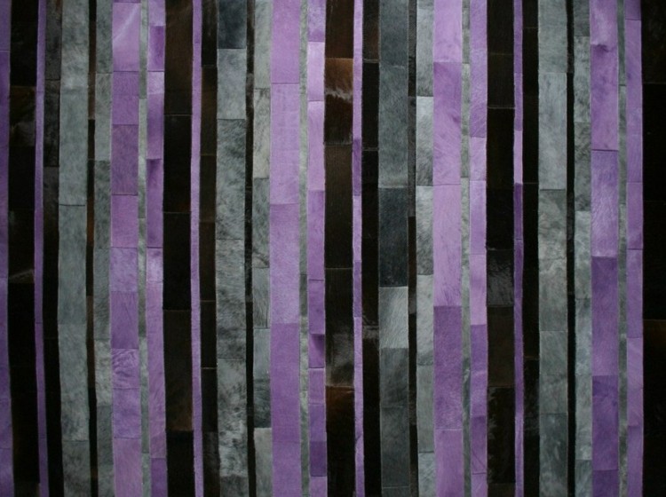 tapis-patchwork-suède-bandes-violet-gris-ardoise-noir-Ebru