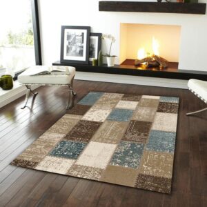 tapis-patchwork-vintage-effet-usé-carreaux-tons-naturels