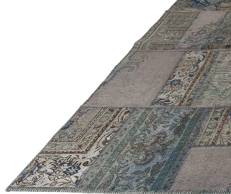 tapis-patchwork-vintage-effet-usé-fait-main-beige-bleu-Ebru