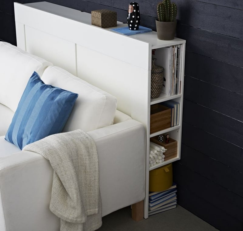 tête-lit-avec-rangement-latéral-bois-peint-blanc-idée-Ikea