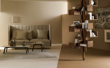bibliothèque design -albero-autoportante-pivotante-noyer