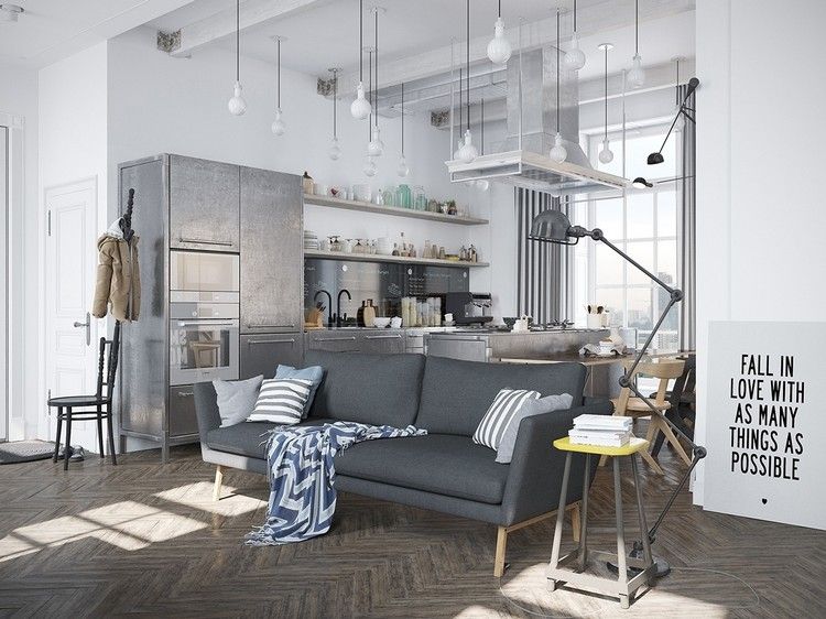 Canapé scandinave –23 idées tendance pour un intérieur nordique Rideaux décor Scandinave