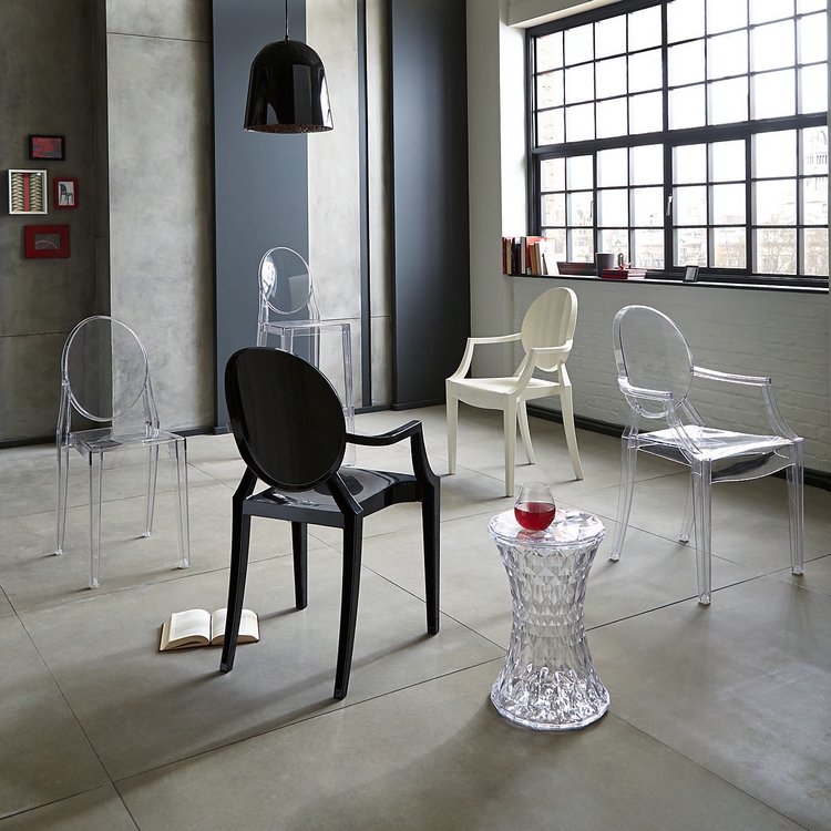chaise-Kartell-Starck-Louis-Ghost-Victoria-Ghost-transparente-opaque