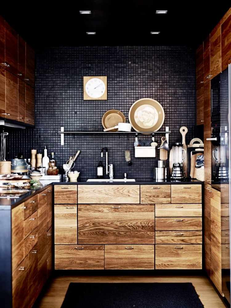 Cuisine noire et bois en 40 idées de design d'intérieur ! Vintage inspiration Dosseret