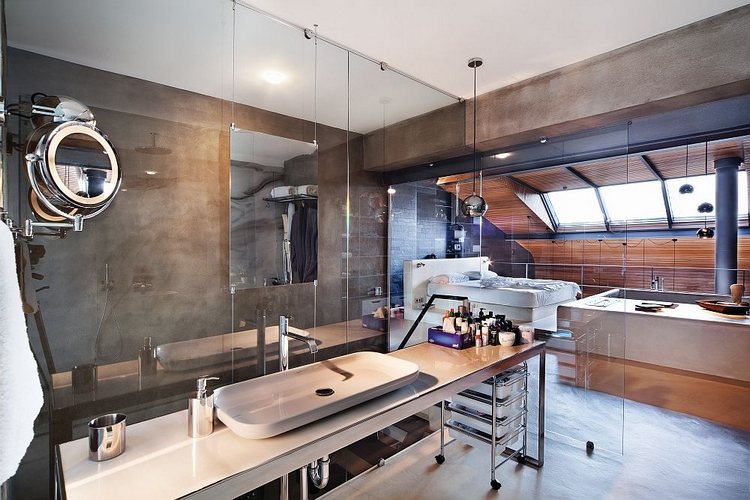 Déco style industriel dans un loft célibataire design!