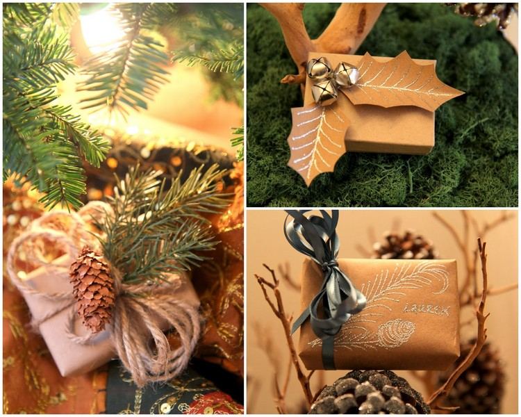 emballage-cadeau-noel-original-papier-brun-motifs-paillettes-colle