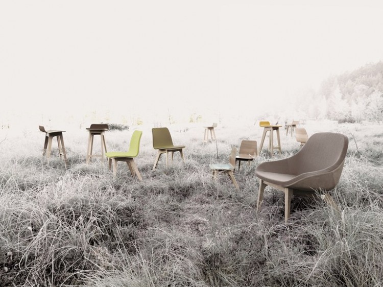 fauteuil design scandinave - pietement-bois-clair-design-epure-ZEITRAUM-MORPh-LOUNGE