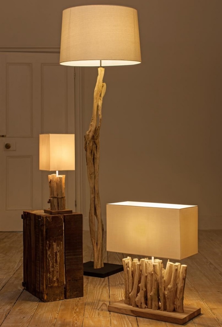 lampe-bois-flotté-lampe-chevet-lampadaire-intérieur