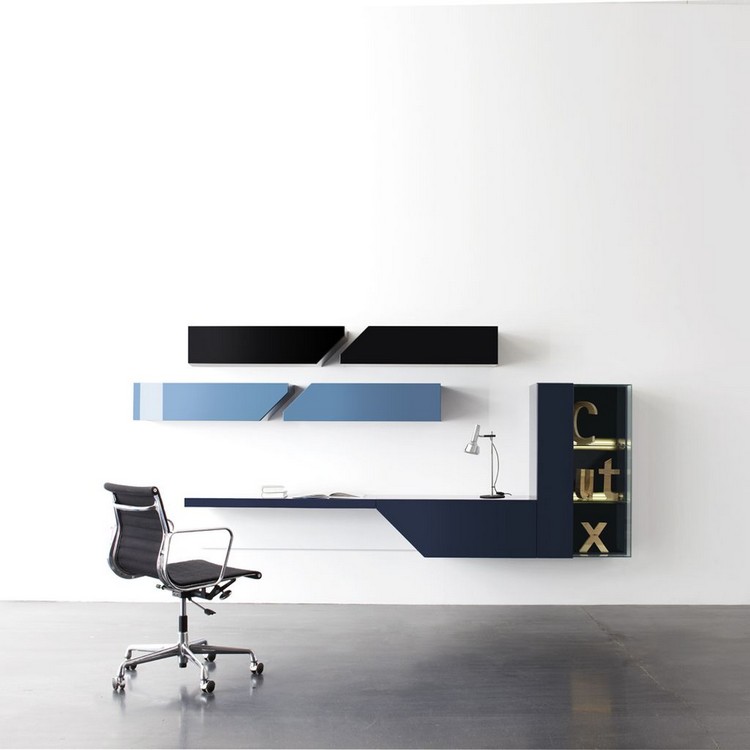 meuble de salon moderne -meuble-bureau-modules-muraux-bleu-clair-bleu-fonce-Cut-X 691