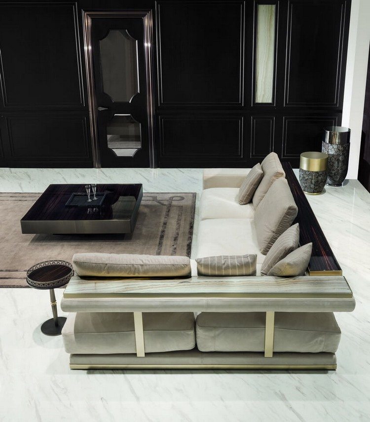 meuble-salon-design-canapé-angle-gris-perle-rangement-bois